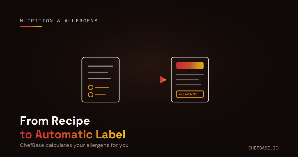 Automatic allergen labeling from recipe to label, ChefBase article cover