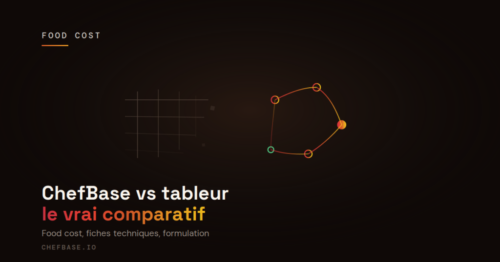 ChefBase vs tableur Excel : comparatif food cost pâtisserie professionnelle