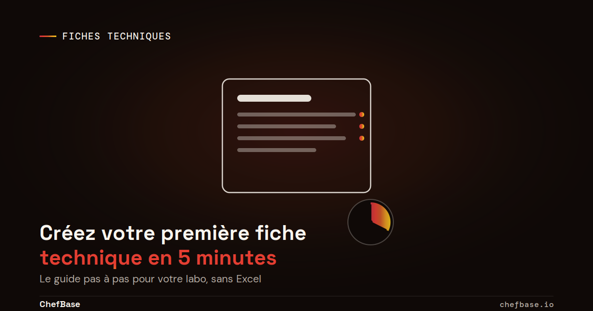 Créer une fiche technique digitale en 5 minutes avec ChefBase