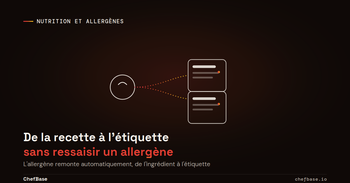 De la recette à l'étiquette, gestion automatique des allergènes ChefBase