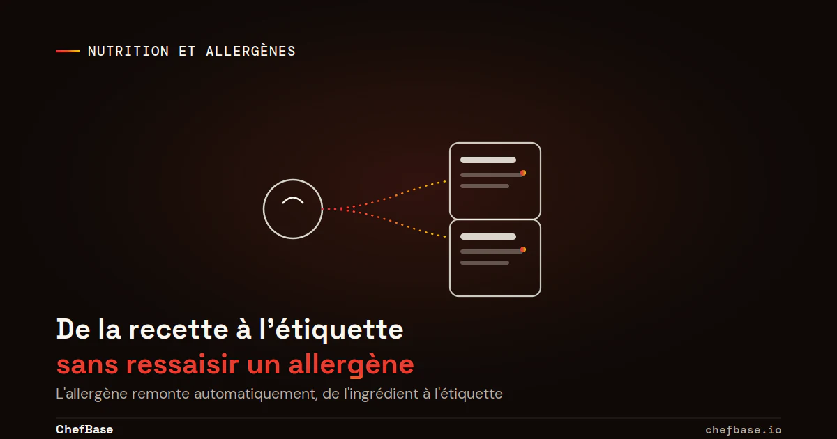 De la recette à l'étiquette, gestion automatique des allergènes ChefBase