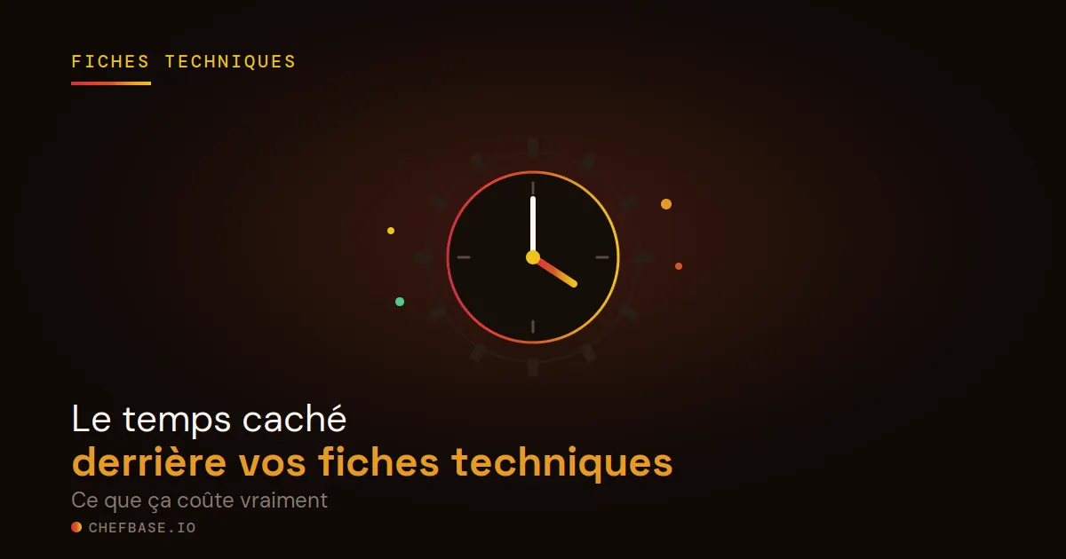 Illustration temps caché derrière la gestion des fiches techniques en pâtisserie